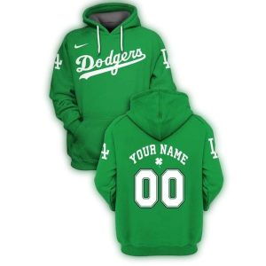 Personalized Los Angeles Dodgers St Patrick's Day All Over Print Hoodie