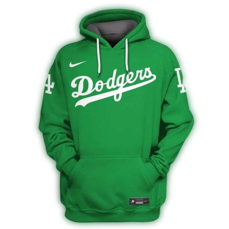 Personalized Los Angeles Dodgers St Patrick's Day All Over Print Hoodie - Image 2