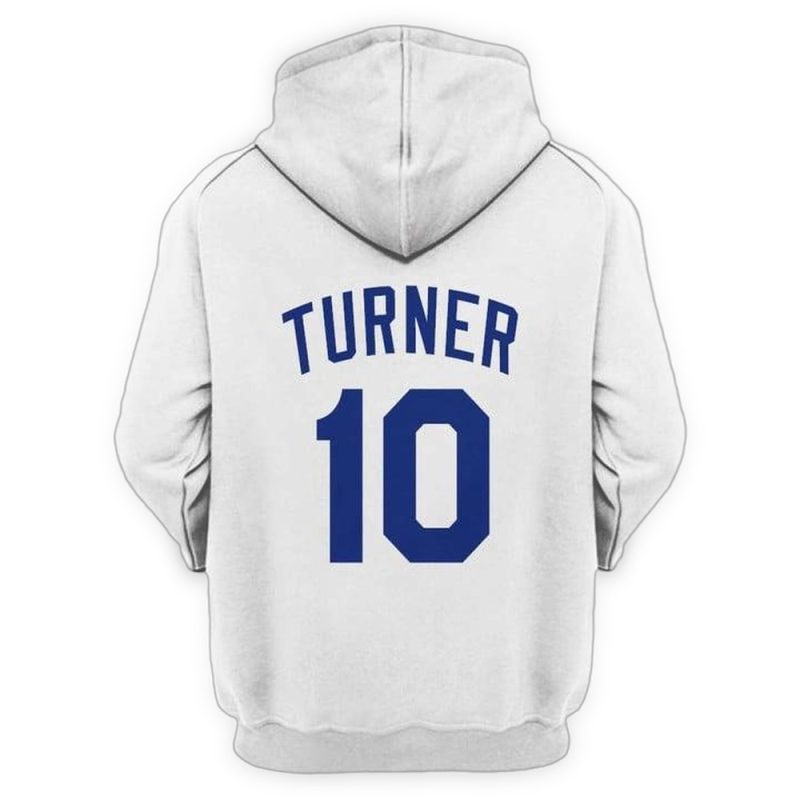 Justin Turner 10 Los Angeles Dodgers All Over Print Hoodie for Fans - Image 2