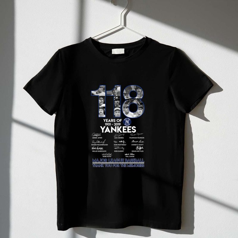 118 Years Of New York Yankees Thank You For The Memories Shirt t shirt 1 1