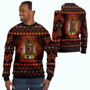 1983 Baltimore Orioles World Series Champions Ugly Christmas Sweater