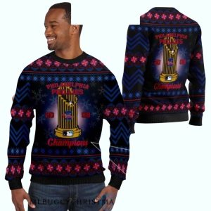 Philadelphia Phillies 2008 World Series Champions Ugly Sweater