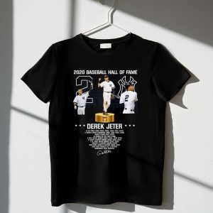 Derek Jeter 2020 Baseball Hall Of Fame Signature T-Shirt For Fans