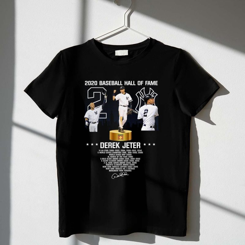 2020 Baseball Hall Of Fame Derek Jeter Signatures t shirt t shirt 1 1