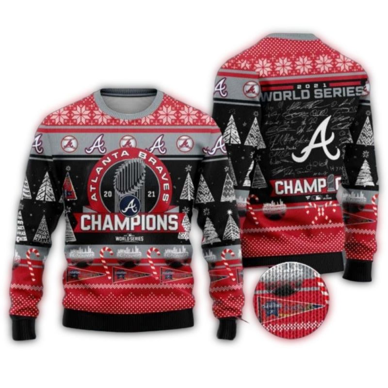 2021 World Series Champions Atlanta Braves Ugly Sweater 1