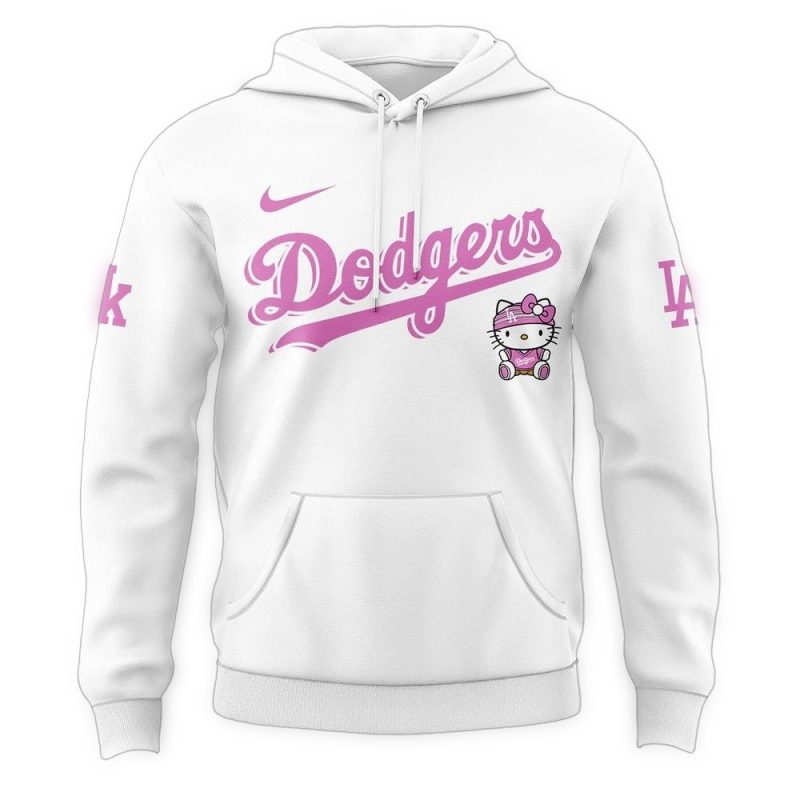 Hello Kitty All Over Print Hoodie - 2025 Los Angeles Dodgers Design