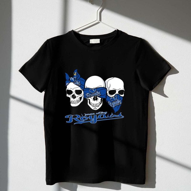 3 Skull Kansas City Royals Bandana T Shirt t shirt 1 1