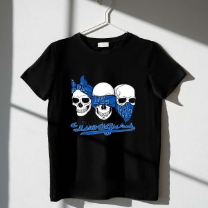 La Dodgers 3 Skulls Graphic T-Shirt For Fans And Collectors