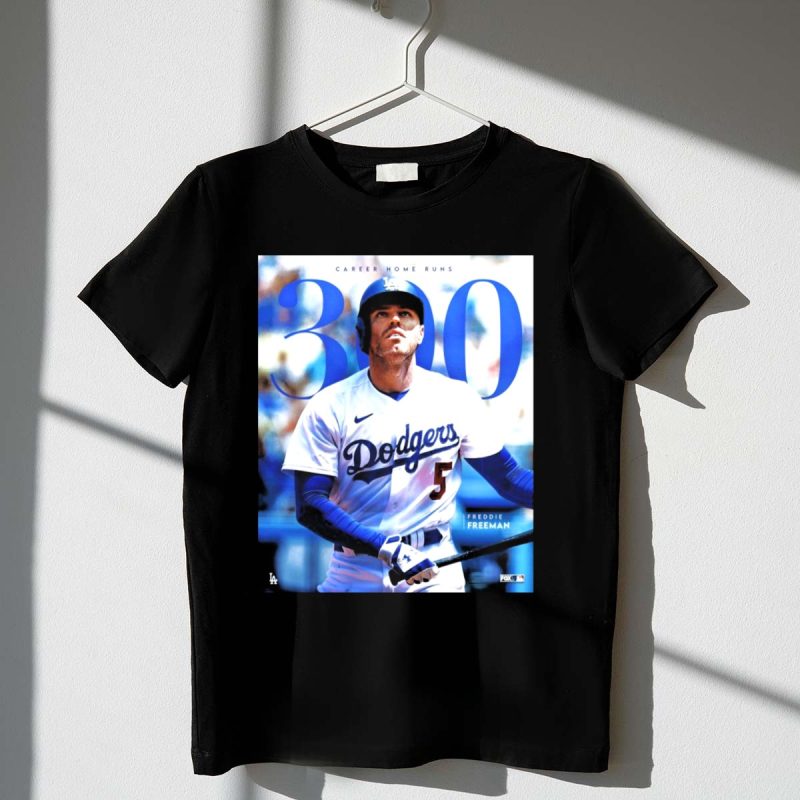 300 Career Home Runs Freddie Freeman Dodgers Fox LA T Shirt.jpeg t shirt 1 1