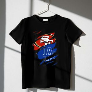 49Ers Sf & La Dodgers Torn T-Shirt – Stylish Fan Apparel
