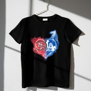 Heart Fusion 49Ers Sf & La Dodgers T-Shirt - Perfect Fan Gear