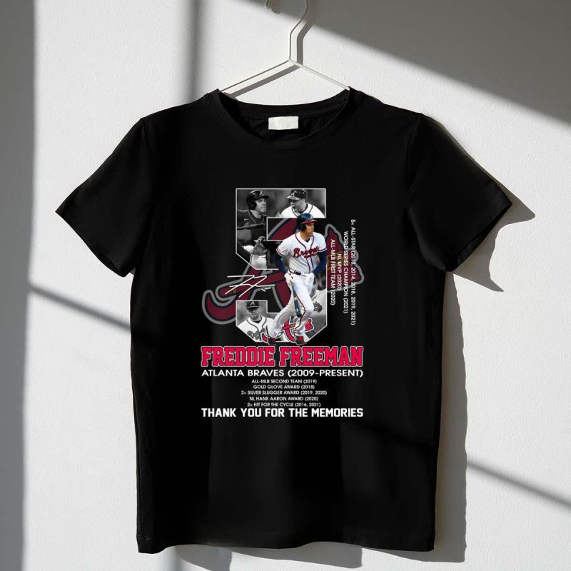 Freddie Freeman Atlanta Braves Thank You For The Memories T-Shirt, 2009-Present