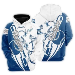 Los Angeles Dodgers All-Over Print Hoodie for Baseball Fans