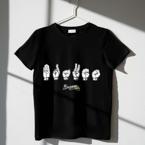 Asl Braves Baseball Sign Language T-Shirt For Fans And Communicators