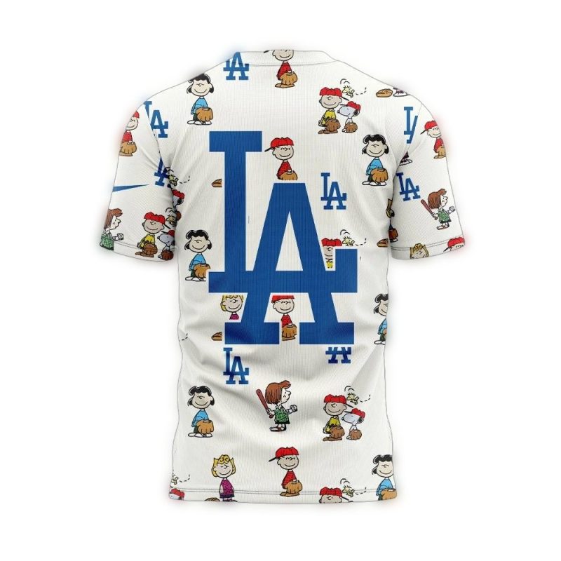 Los Angeles Dodgers Peanuts Graphic T-Shirt for Fans and Collectors - Image 2