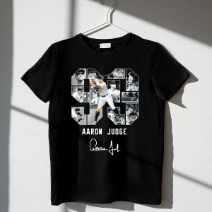 New York Yankees Aaron Judge 99 Player Montage Signature T-Shirt