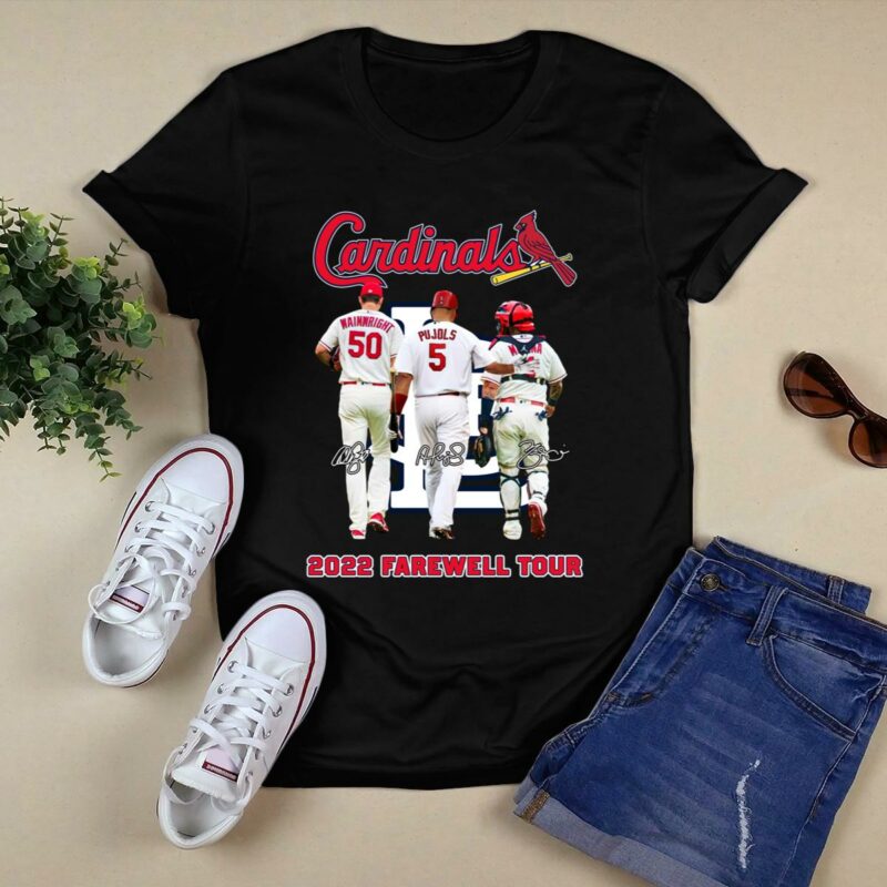 Adam Wainwright & Albert Pujols 2022 Farewell Tour St. Louis Cardinals T-Shirt - Image 5