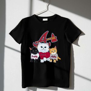 Cute Cats Atlanta Braves T-Shirt - Perfect For Feline Fans!