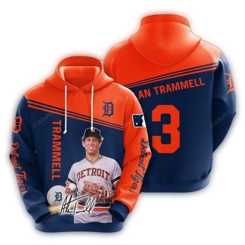 Alan Trammell Detroit Tigers Signature All Over Print Hoodie 1