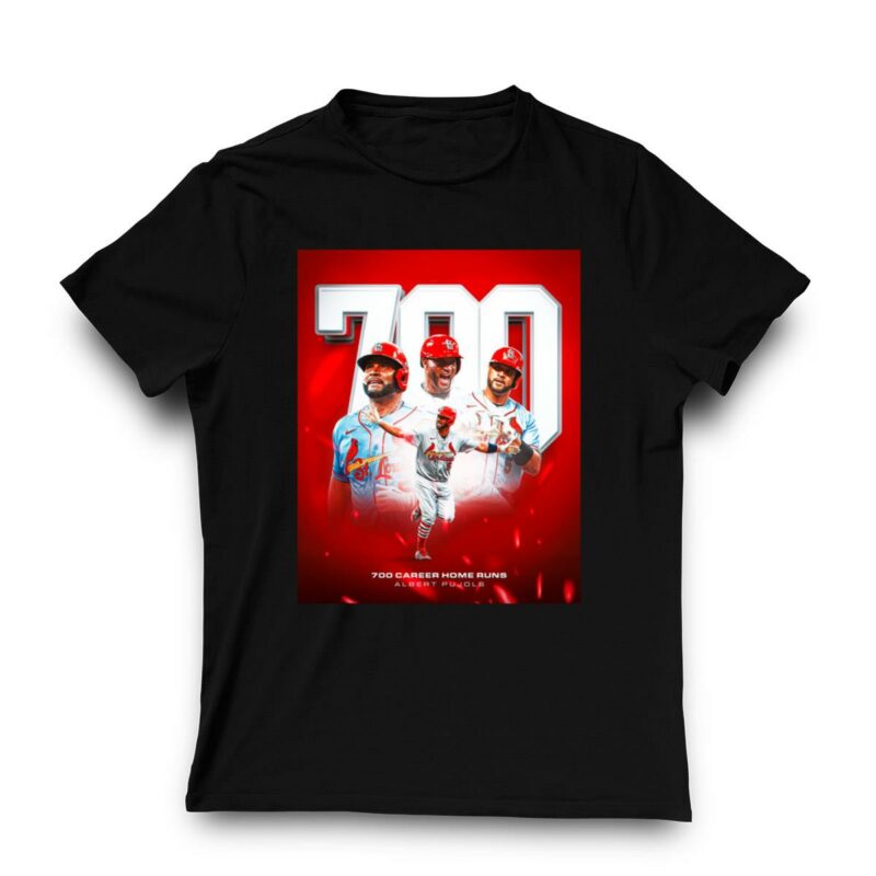 Albert Pujols 700 Home Runs Graphic T-Shirt – Unisex Baseball Tee - Image 3
