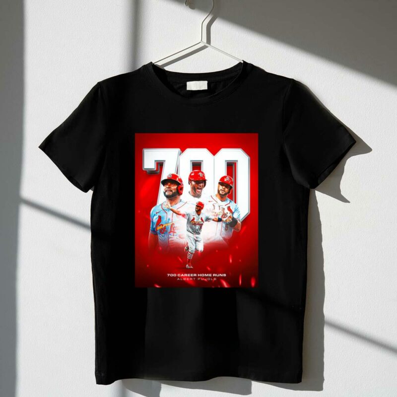 Albert Pujols 700 Home Runs Graphic T-Shirt – Unisex Baseball Tee - Image 4
