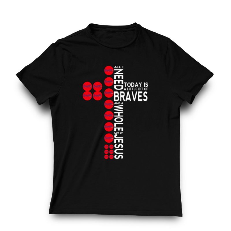 Braves & Jesus T-Shirt - Perfect For Fans Who Love Faith And Baseball - Image 3