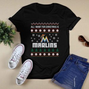 Miami Marlins Ugly Christmas Baseball T-Shirt – Perfect Holiday Gift
