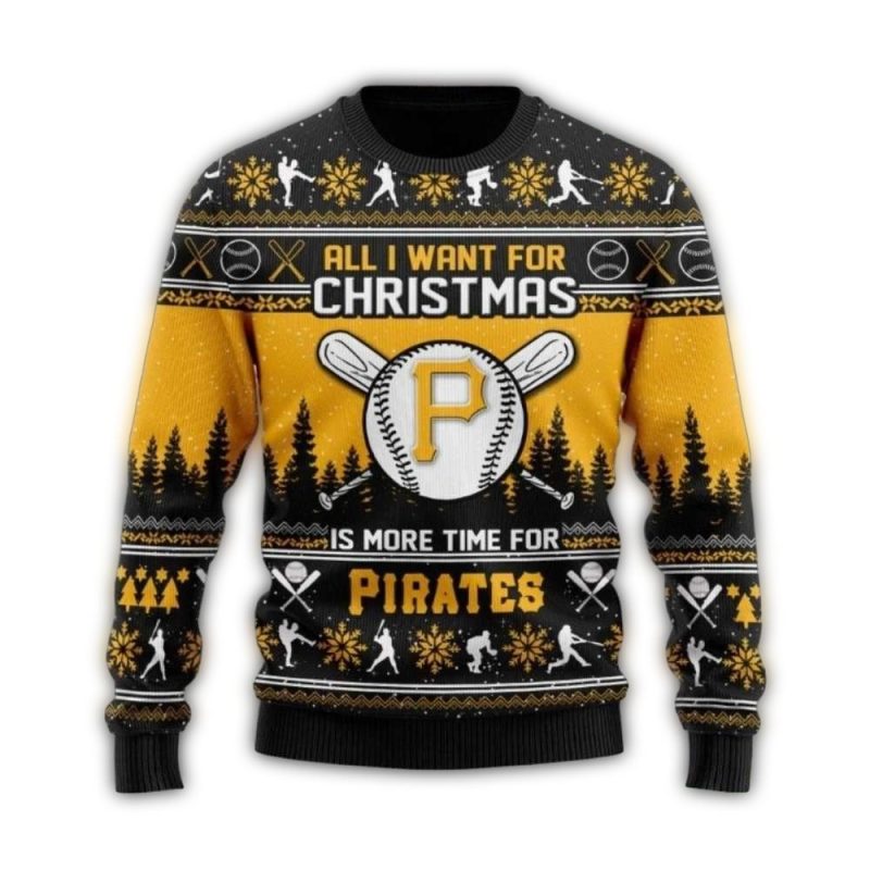 More Pirates Christmas Ugly Sweater - Festive Holiday Sweater Design