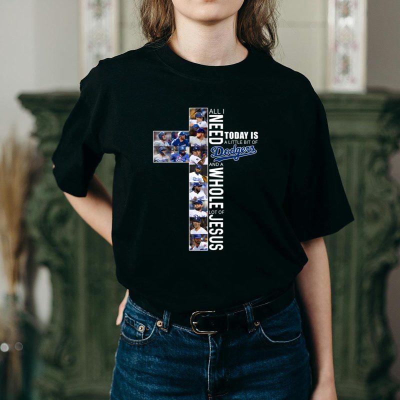 Dodgers & Jesus T-Shirt: Perfect Blend of Faith and Team Spirit - Image 2