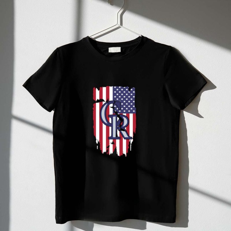 American Flag Colorado Rockies shirt t shirt 1 1