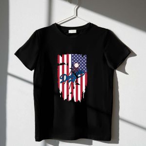 Los Angeles Dodgers American Flag T-Shirt for Fans and Collectors