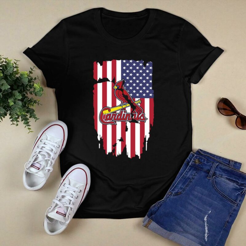 Unisex American Flag St. Louis Cardinals Graphic T-Shirt - Image 5