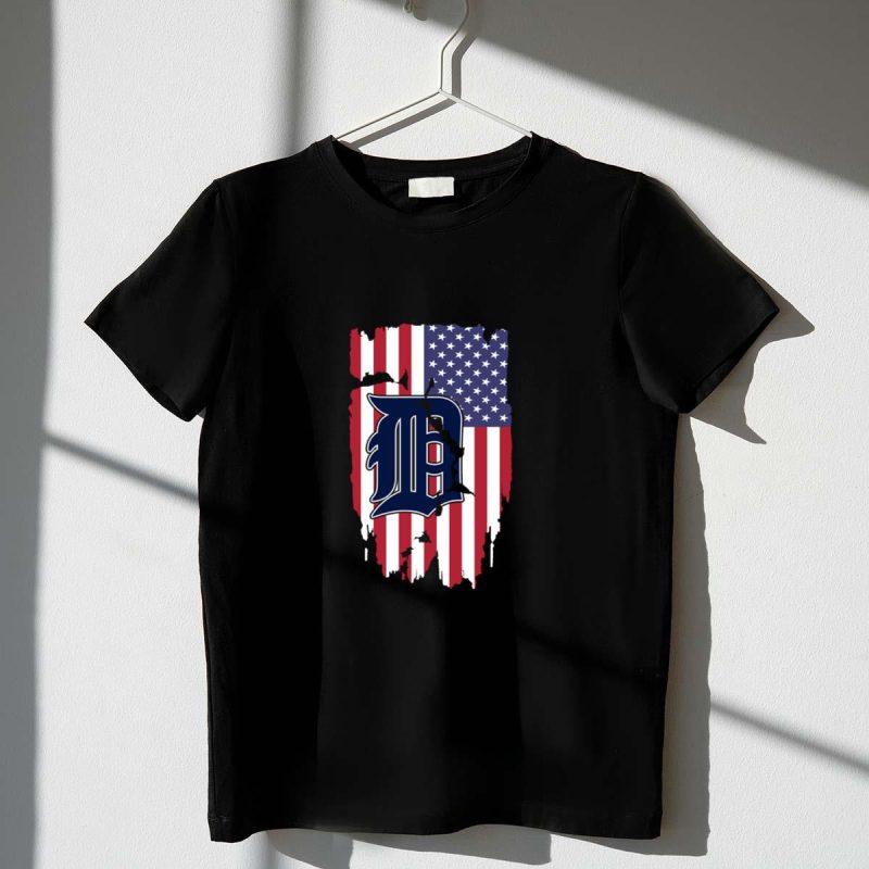 American flag detroit tigers shirt t shirt 1 1