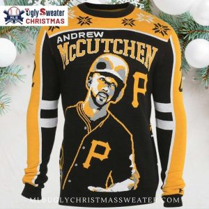 Andrew McCutchen 22 Pittsburgh Pirates Ugly Christmas Sweater