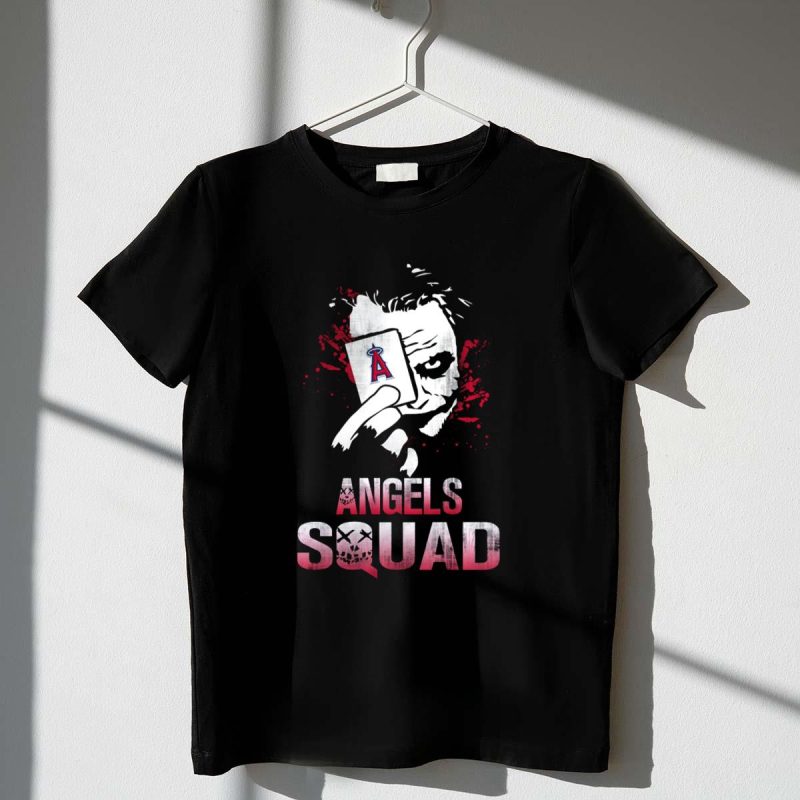 Angels Squad Joker Holding Los Angeles Angels Logo Card T Shirt t shirt 1 1