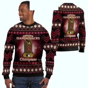 Arizona Diamondbacks 2001 World Series Champions Christmas Ugly Sweater