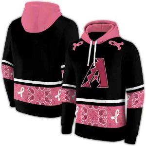 Arizona Diamondbacks Awareness Ribbon All Over Print Hoodie