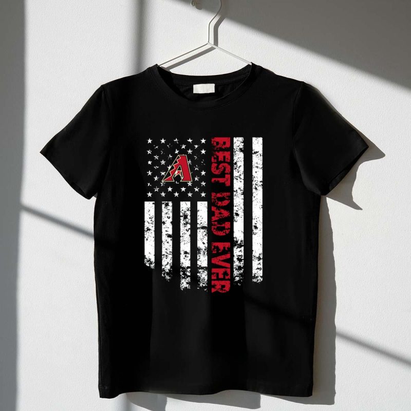 Arizona Diamondbacks Best Dad Ever American Flag T Shirt t shirt 1 1