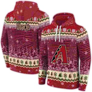 Arizona Diamondbacks Christmas Trees All Over Print Hoodie