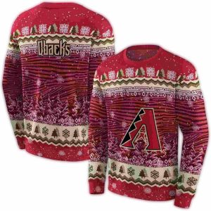 Arizona Diamondbacks Christmas Trees All Over Print Sweatshirt