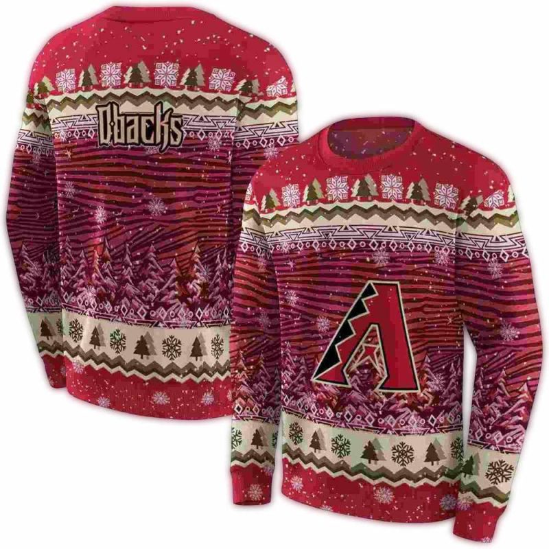 Arizona Diamondbacks Christmas Trees AOP Sweatshirt 1