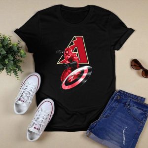 Arizona Diamondbacks Captain America T-Shirt With Iconic Shield Design