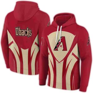 Arizona Diamondbacks Concentric Lines All Over Print Hoodie