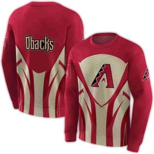 Arizona Diamondbacks Concentric Lines All Over Print Sweatshirt