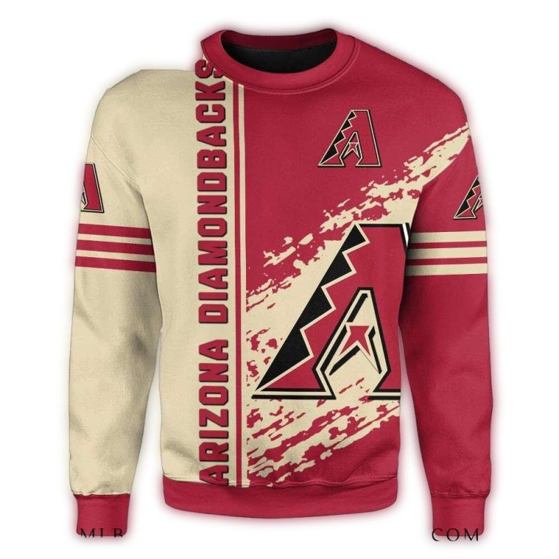 Arizona Diamondbacks Cream And Red Logo Ugly Sweater 1