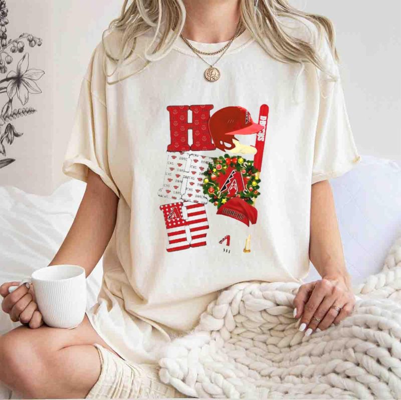 Arizona Diamondbacks D Backs Ho Ho Ho Merry Christmas Holiday Baseball T Shirt t shirt 1 1