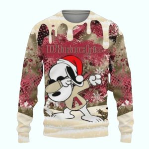 Arizona Diamondbacks Dbacks Dripping Christmas Snoopy Ugly Sweater