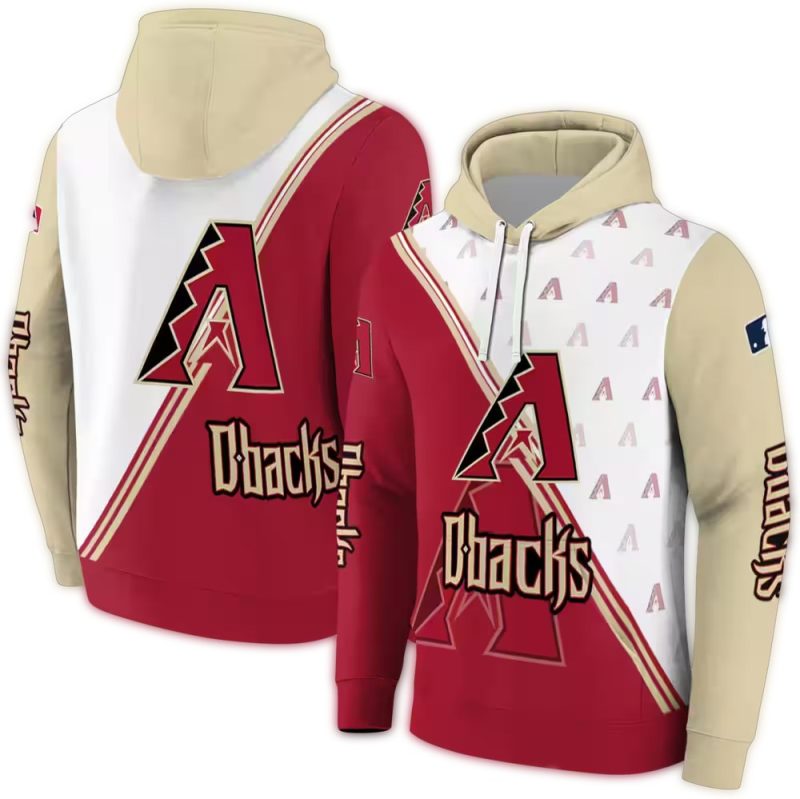 Arizona Diamondbacks Diagonal Stripe AOP Hoodie 1