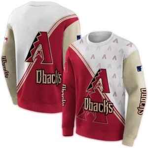 Arizona Diamondbacks Diagonal Stripe All Over Print Sweatshirt