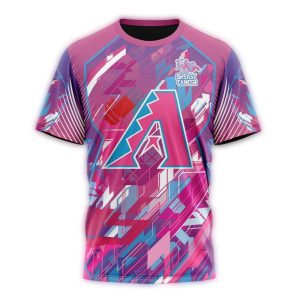 Arizona Diamondbacks Fearless Against Breast Cancer All Over Print T Shirt